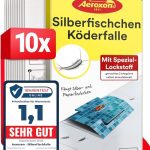 Aeroxon Silberfischfalle 10 Stück, gegen Silberfische und Papierfische