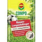COMPO Rasendünger mit 3 Monaten Langzeitwirkung für Frühjahr und Sommer - tierfreundlich - Premium Rasen-Langzeitdünger - 20 kg für 800 m²,