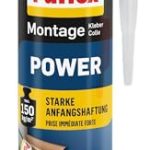 Pattex Montagekleber Power, Baukleber mit starker Anfangshaftung, 1x370g