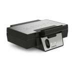 Krups FDK Iconic Waffeleisen, 850 W, keramikbeschichtete Antihaft-Platten, ikonisches Design, vertikale Aufbewahrung, benutzerfreundlich, Schwarz/Edelstahl, FDK261