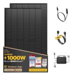 Solakon® 1000W Balkonkraftwerk komplett Steckdose, Ohne Halterung, 3m Kabel
