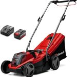 Einhell Akku-Rasenmäher GE-cm 18/33 Li Kit Power X-Change (18 V, 33 cm Schnittbreite, bis 200 m², Brushless, 30L Fangkorb, 25-65 mm Schnitthöhe, inkl. 4,0 Ah Akku + Ladegerät)