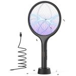 YISSVIC Elektrische Fliegenklatsche extra stark 4000V 2 in 1 Schwarz 1 STK