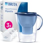 Die beste Wasserfilterkanne BRITA Wasserfilter-Kanne MAXTRA Marella, 3x Pure Performance Kartusche