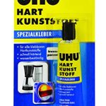 UHU Spezialkleber Hart Kunststoff, Geeignet für wasser-, temperatur-, säure- und laugenbeständige Verklebungen von Hartkunststoffen, 30 g, Transparent