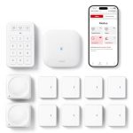 X-Sense Smart Home Sicherheitssystem, Smart Alarm-Set, AS12 | Alarmanlage für Tür und Fenster, funktioniert mit Alexa, Codeschloss für die Haustür mit App, Tür- und Fenstersensoren
