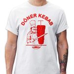 Shirtracer Döner Kebab Herren T-Shirt und Männer Tshirt (Weiß, S)