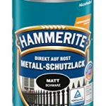 Hammerite Metallschutzlack Spray Matt, 3in1- Rostschutz, Schwarz, 400 ml
