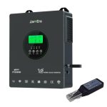ZeroEra Hybrid Wechselrichter 12V 1800W,Solar Wechselrichter Reiner Sinus,12V DC auf 220V/230V AC,Wifi,MPPT Laderegler,BMS Schutz,Unterstützt batterielosen Betrieb,für Off-Grid Anlage (12V 1800W+WIFI)