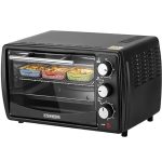 Steinborg® Mini Backofen 13 Liter Krümelblech Ober- und Unterhitze 1.200 Watt Miniofen mit Timer kleiner Backofen für Camping oder Haushalt freistehend stufenlose Temperaturregelung bis 230°C