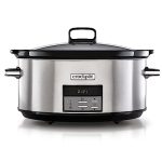 Crockpot Digital-Schongarer Slow Cooker | 7,5 l (10+ Personen) | einstellbare Garzeit | rostfreier Stahl [CSC063X]