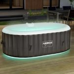 Arebos Whirlpool mit LED | 2 Personen | 550 Liter | 190 x 120 cm | Oval
