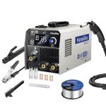 Harukiku135A Fülldraht Schweißgerät Ohne Gas,3-in-1 Elektroden Schweißgerät (Flux MIG/ARC,MMA/Lift WIG),mit Synergischem Drahtvorschub kompakter IGBT Inverter Schweissgerät, für Profis & Home DIY