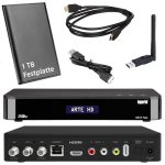 HD Twin SAT Receiver - Imperial i7 mit 1 TB Festplatte und W-LAN Stick (PVR, USB, LAN, W-LAN, HDMI) Full HDTV, Internetradio, Mediacenter, SAT IP Server, Bluetooth 5.1, netshop 25 Set