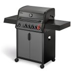 Enders® Gasgrill HYDE 4 SIKR Turbo, 4 Brenner aus Edelstahl für kraftvolles direktes und indirektes Grillen, 800 °C TURBO ZONE™, SWITCH GRID™, Infarot-Backburner und Seitenkocher, #8041