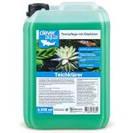 CleverAqua Teichklärer 6000ml Sofortwirkung gegen grünes & trübes Wasser bindet Verschmutzungen und Algen im Teich