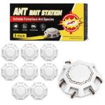 Ameisenköderdose Set, 8 Stück, für Innen & Außen, Geruchslos, Effektiver Ameisenköder, Sichere Ameisenfalle