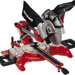 Einhell Zug-Kapp-Gehrungssäge TC-SM 2131/2 Dual (1800 W, max. 62 mm x 310 mm Schnitttiefe/-breite, Ø 210 mm Sägeblatt, beidseitig neigbarer Sägekopf, Zugfunktion, Laser)