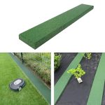 Rasenkante & Gartenweg aus Gummigranulat 100x15x3,5cm – rutschhemmend & wetterfest – grün – Flexible Beeteinfassung, Schutz fürs Mähroboter & weicher Gehweg
